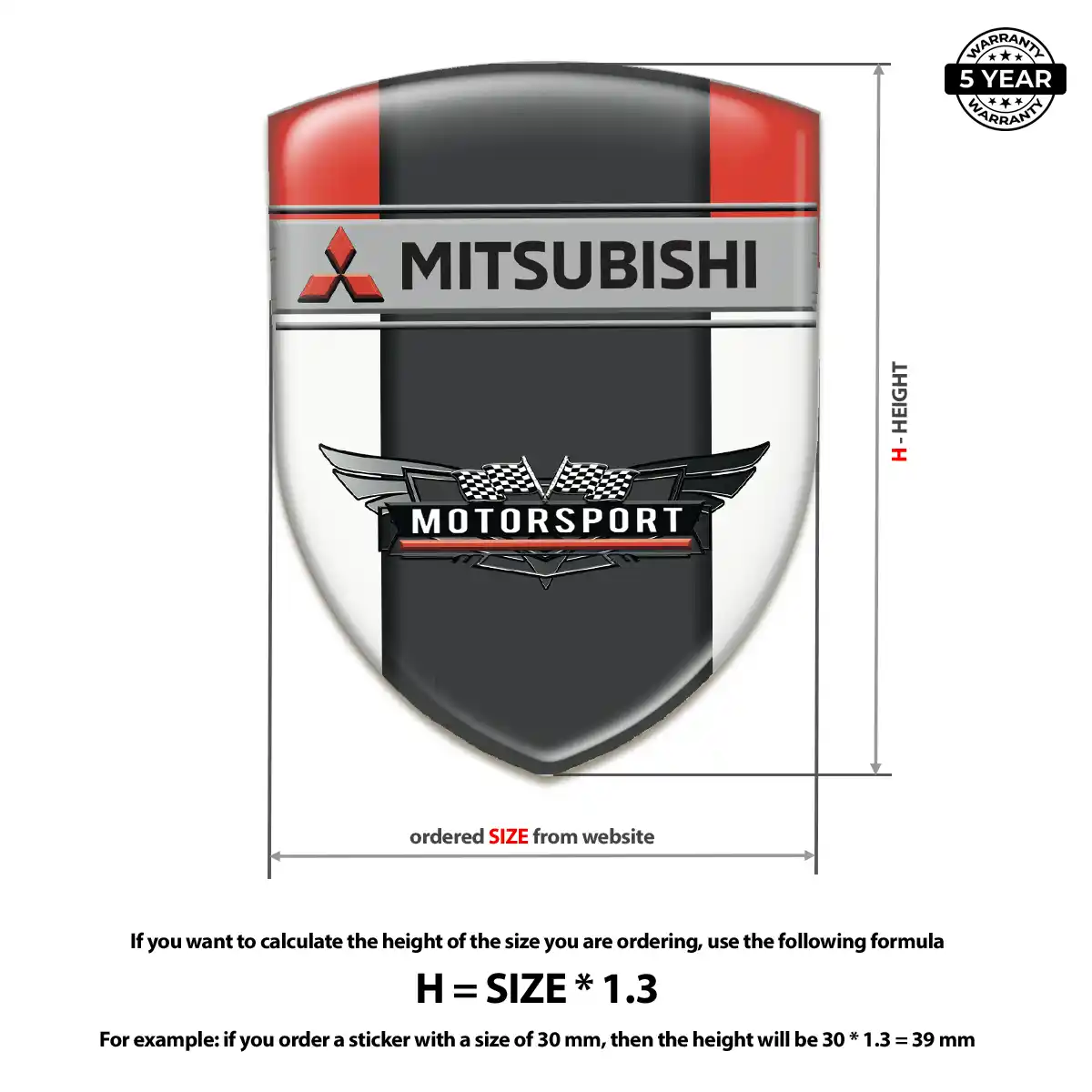 Mitsubishi Car Emblem Overlay Prime Quality