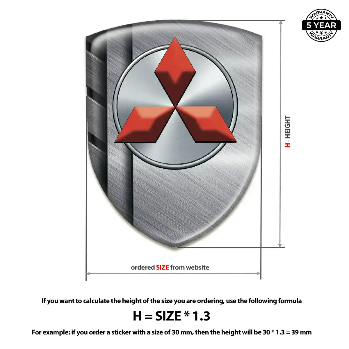 Mitsubishi Car Emblem Overlay Refined Design