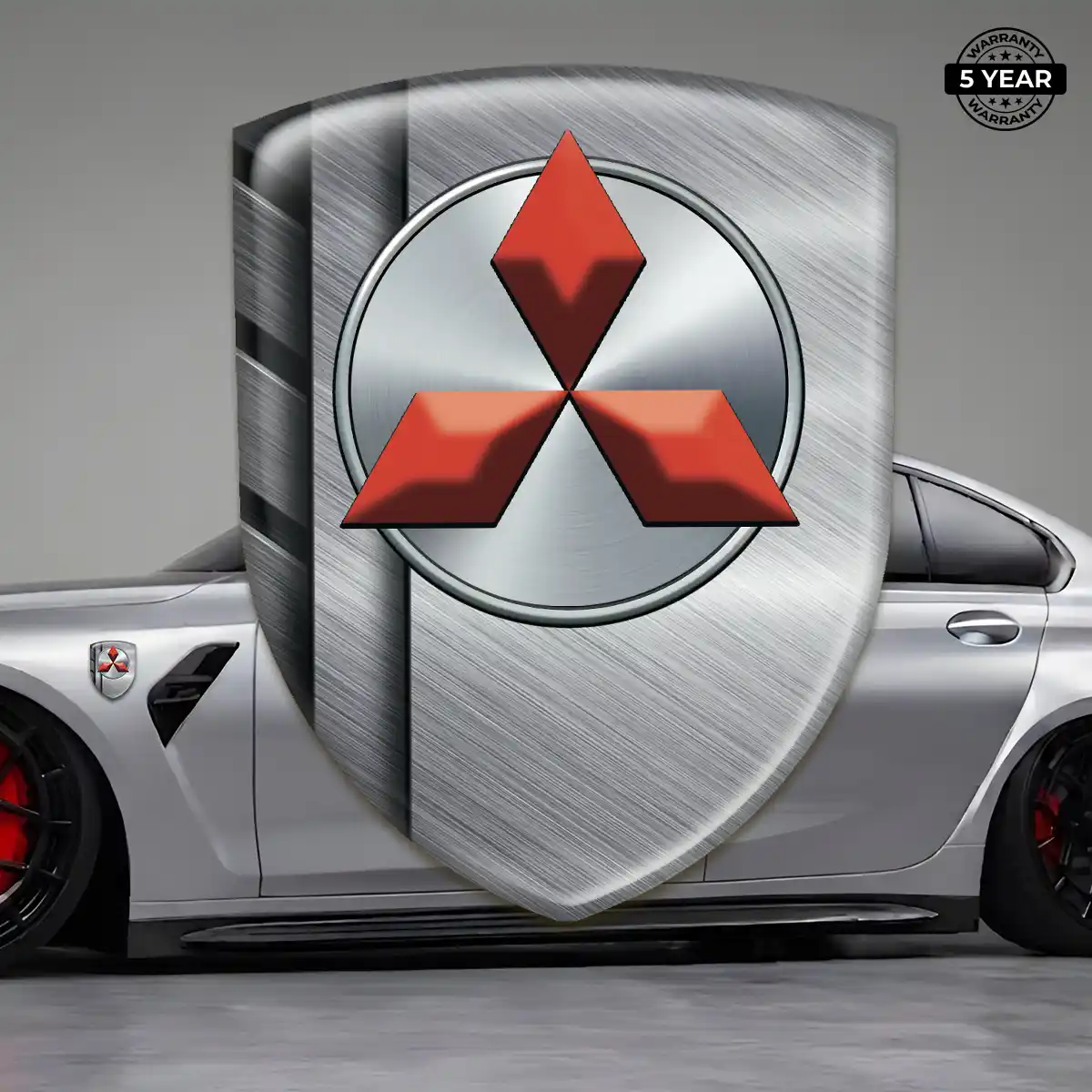 Mitsubishi Car Emblem Overlay Refined Design