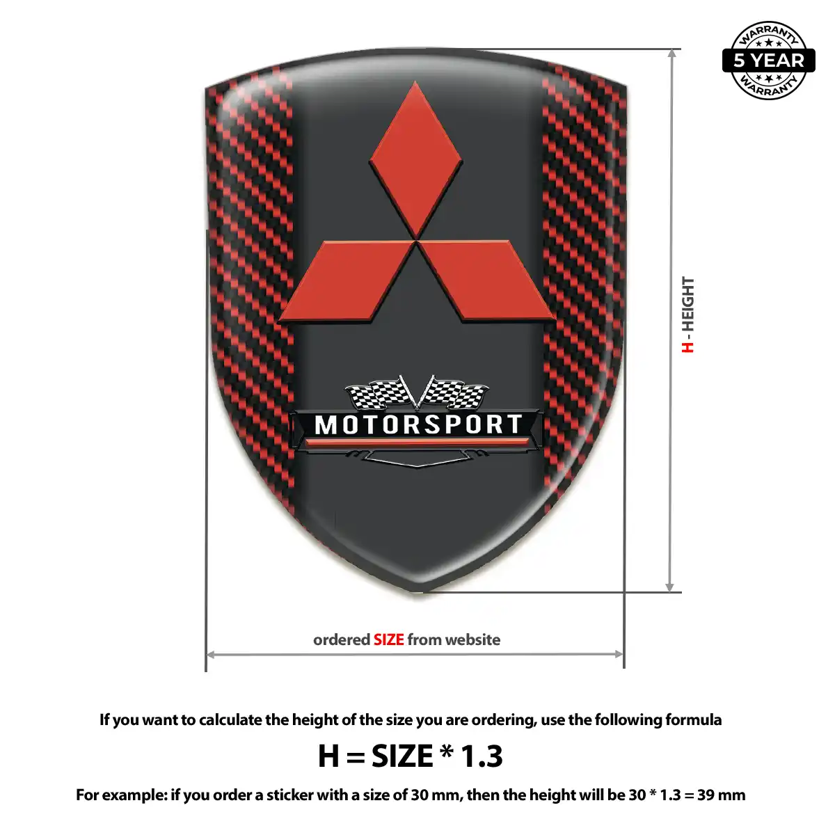 Mitsubishi Car Emblem Overlay Signature Grade