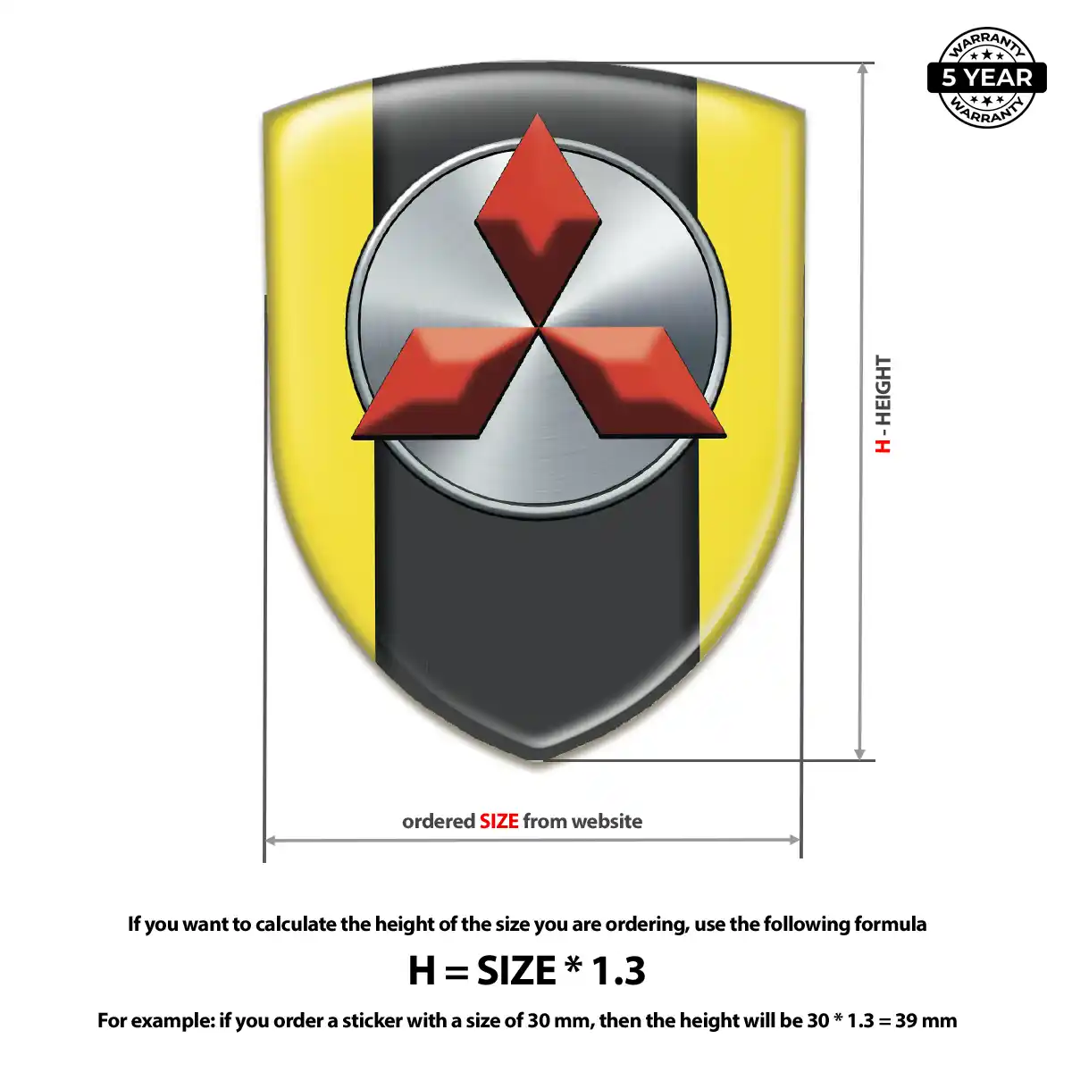 Mitsubishi Car Emblem Overlay Sleek Style