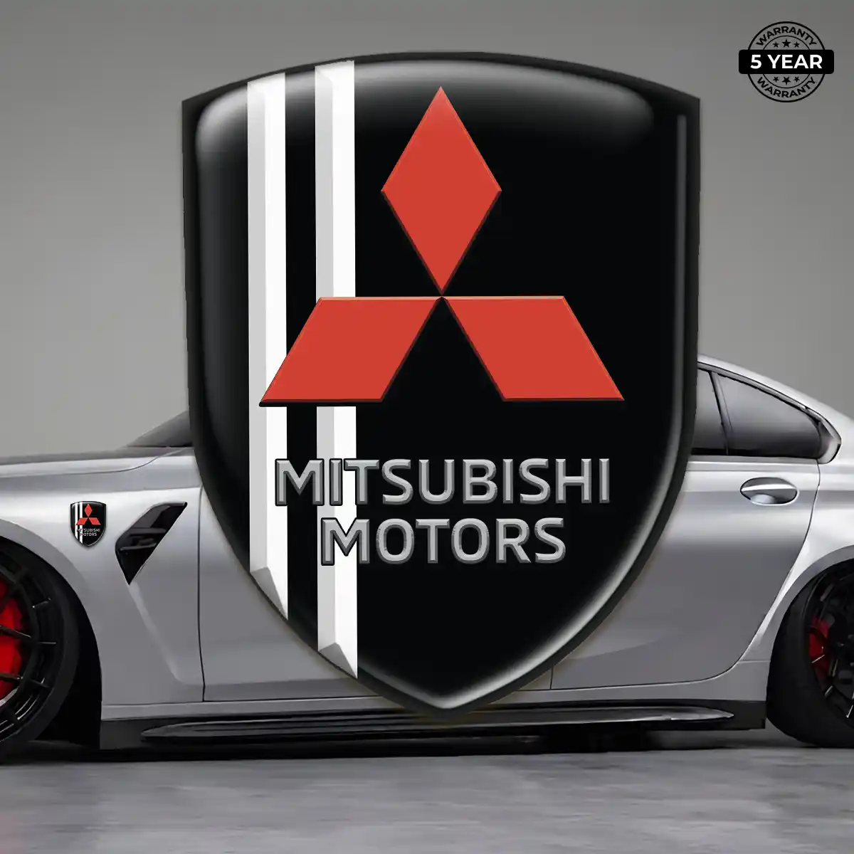 Mitsubishi Car Emblem Sticker Elite Finish