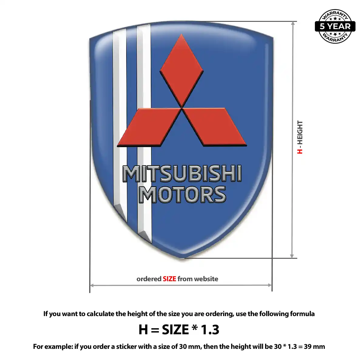 Mitsubishi Car Emblem Sticker Exclusive Series