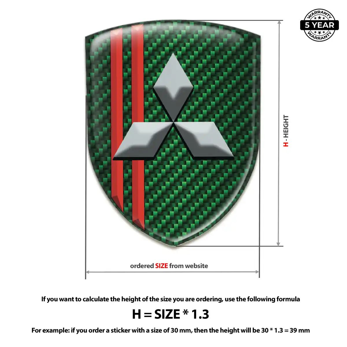 Mitsubishi Car Emblem Sticker Noble Edition
