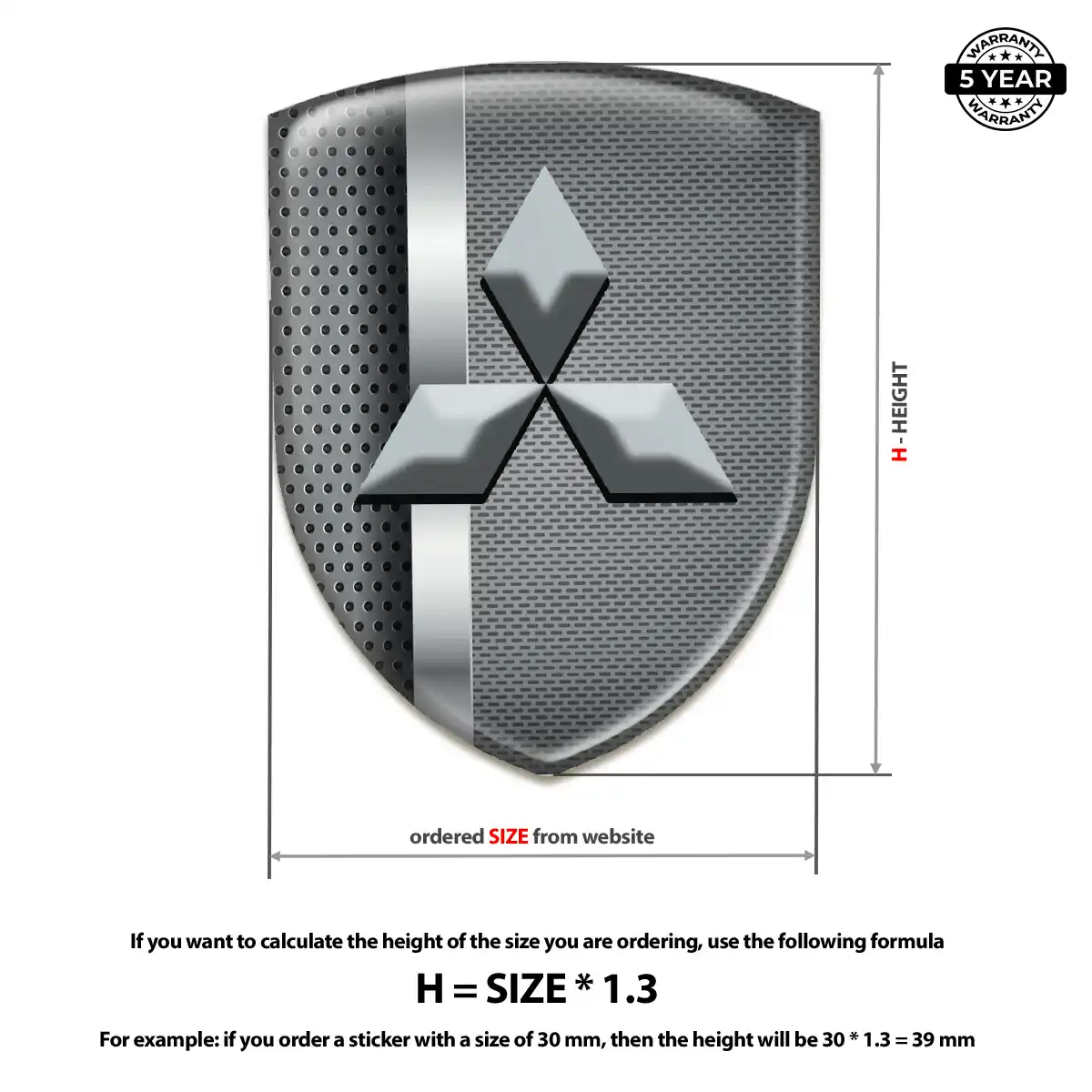Mitsubishi Car Emblem Sticker Refined Design
