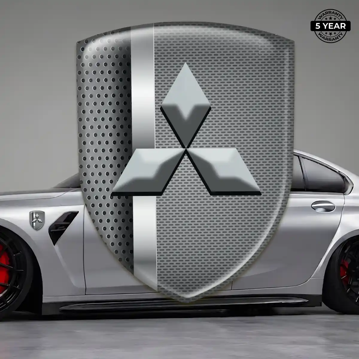 Mitsubishi Car Emblem Sticker Refined Design