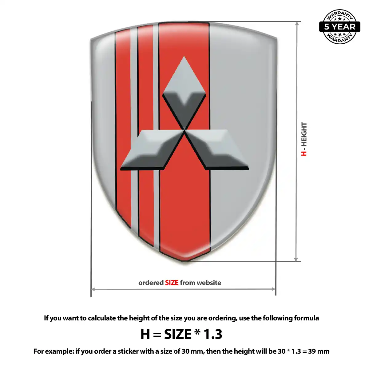 Mitsubishi Car Emblem Sticker Signature Grade