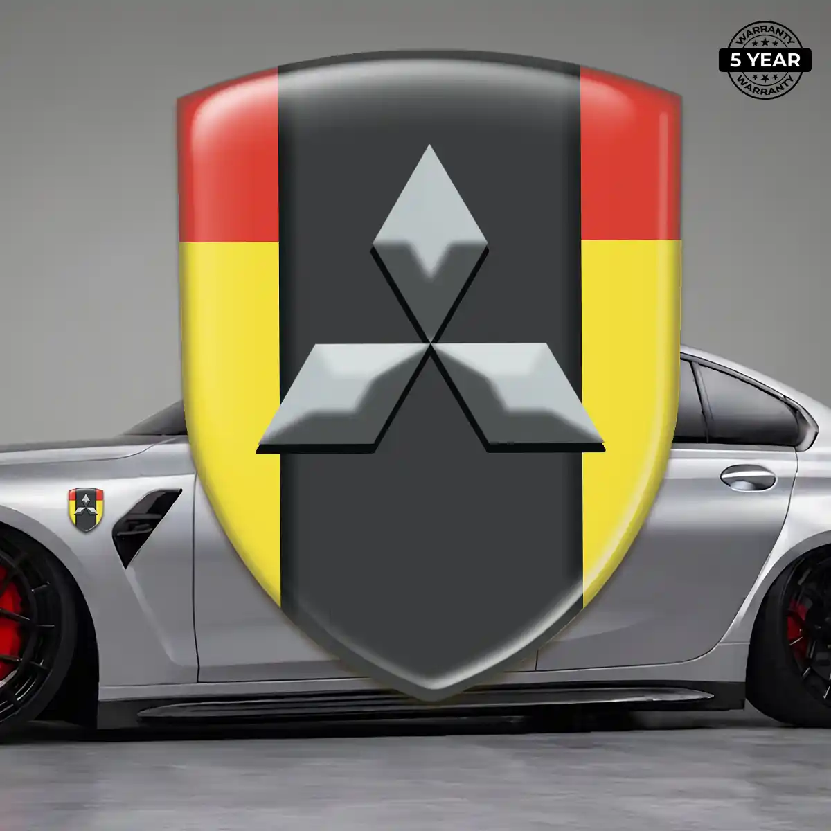Mitsubishi Car Emblem Sticker Sleek Style