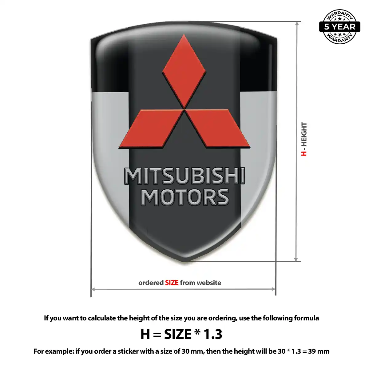 Mitsubishi Car Emblem Sticker Superior Craft