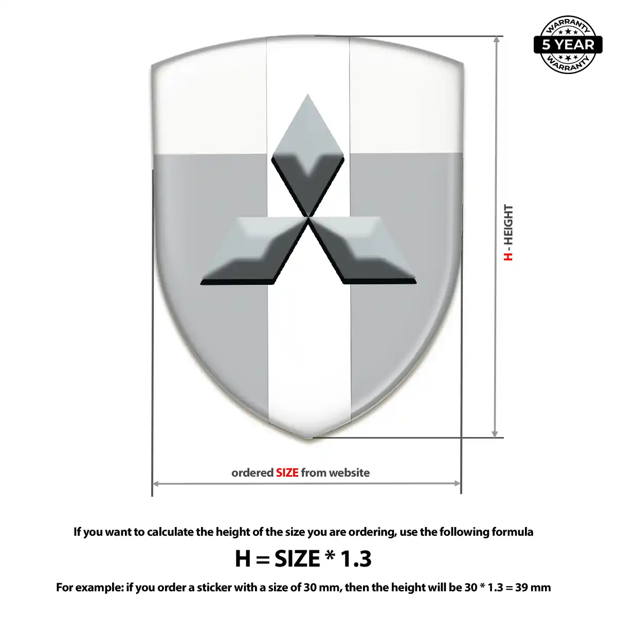Mitsubishi Car Logo Decal Exclusive Series
