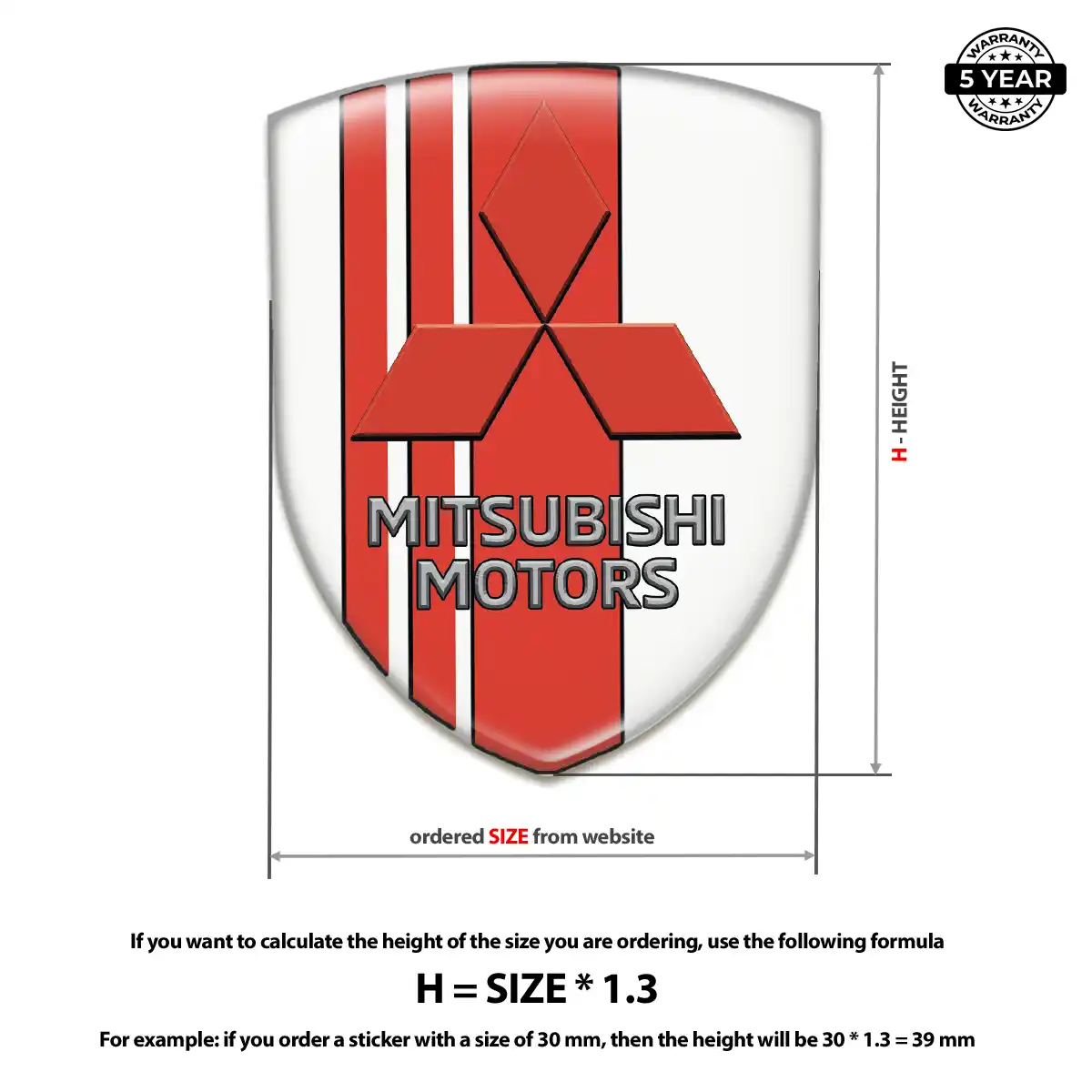 Mitsubishi Car Logo Decal Noble Edition
