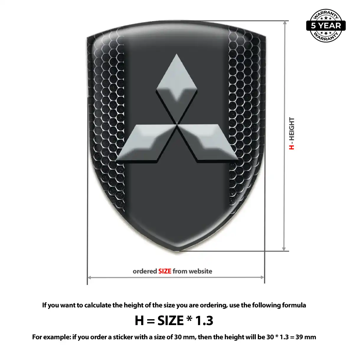 Mitsubishi Car Logo Decal Prestige Line