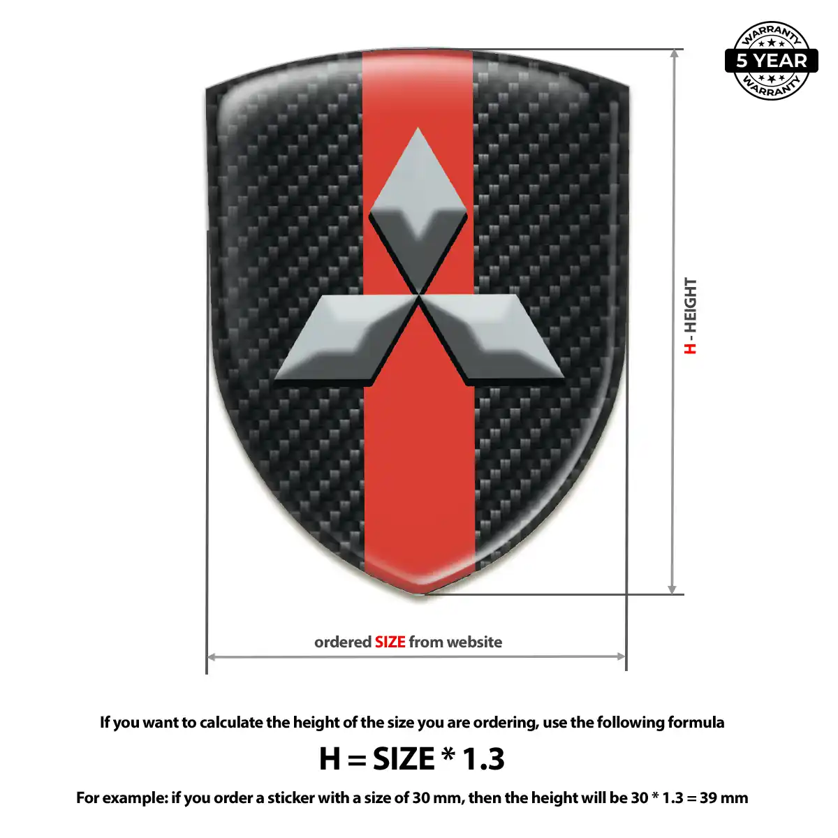 Mitsubishi Car Logo Decal Prime Quality