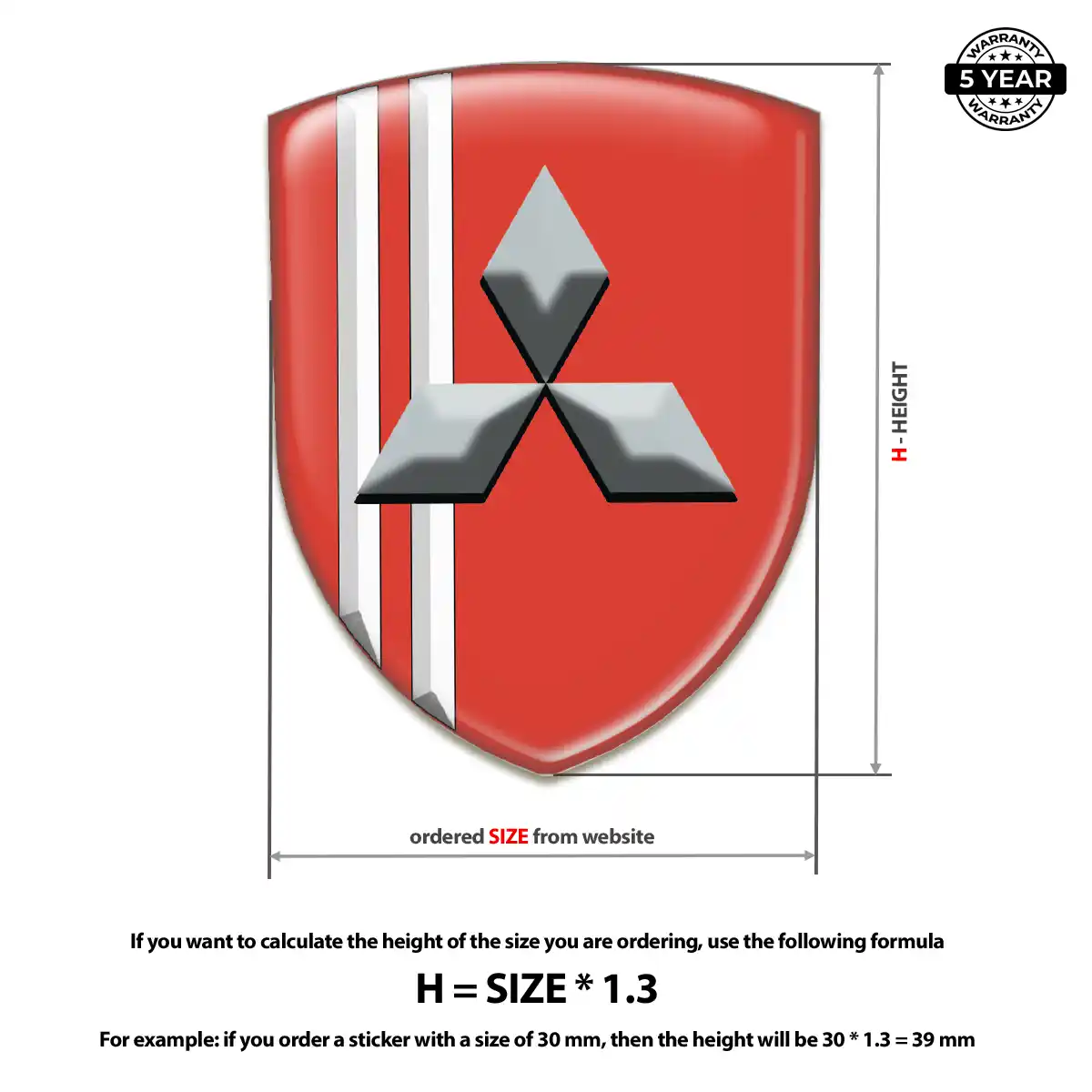 Mitsubishi Car Logo Decal Refined Design