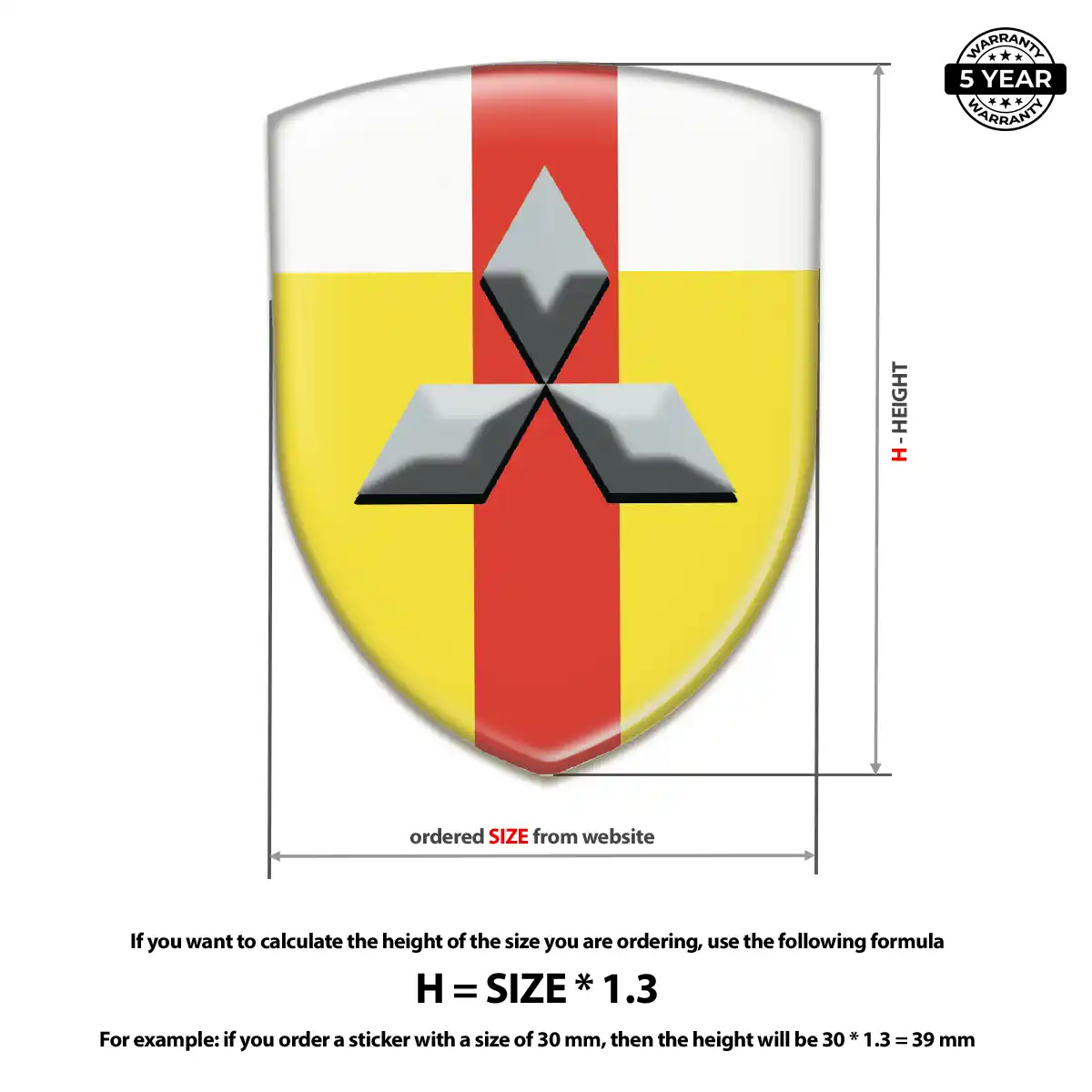 Mitsubishi Car Logo Decal Sleek Style