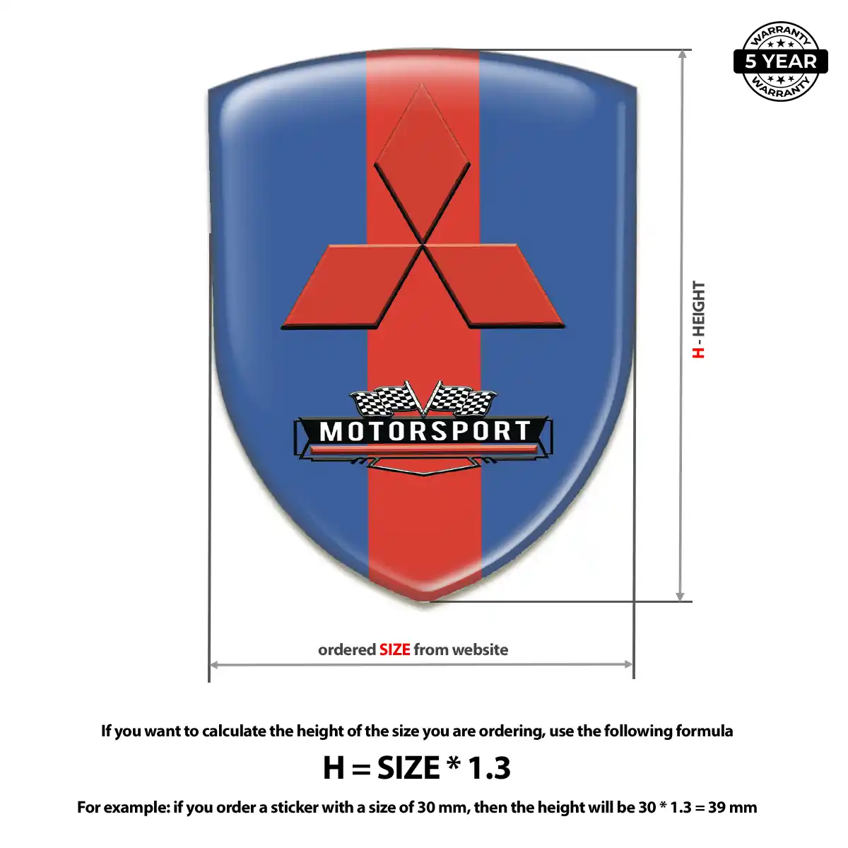 Mitsubishi Car Logo Decal Superior Craft