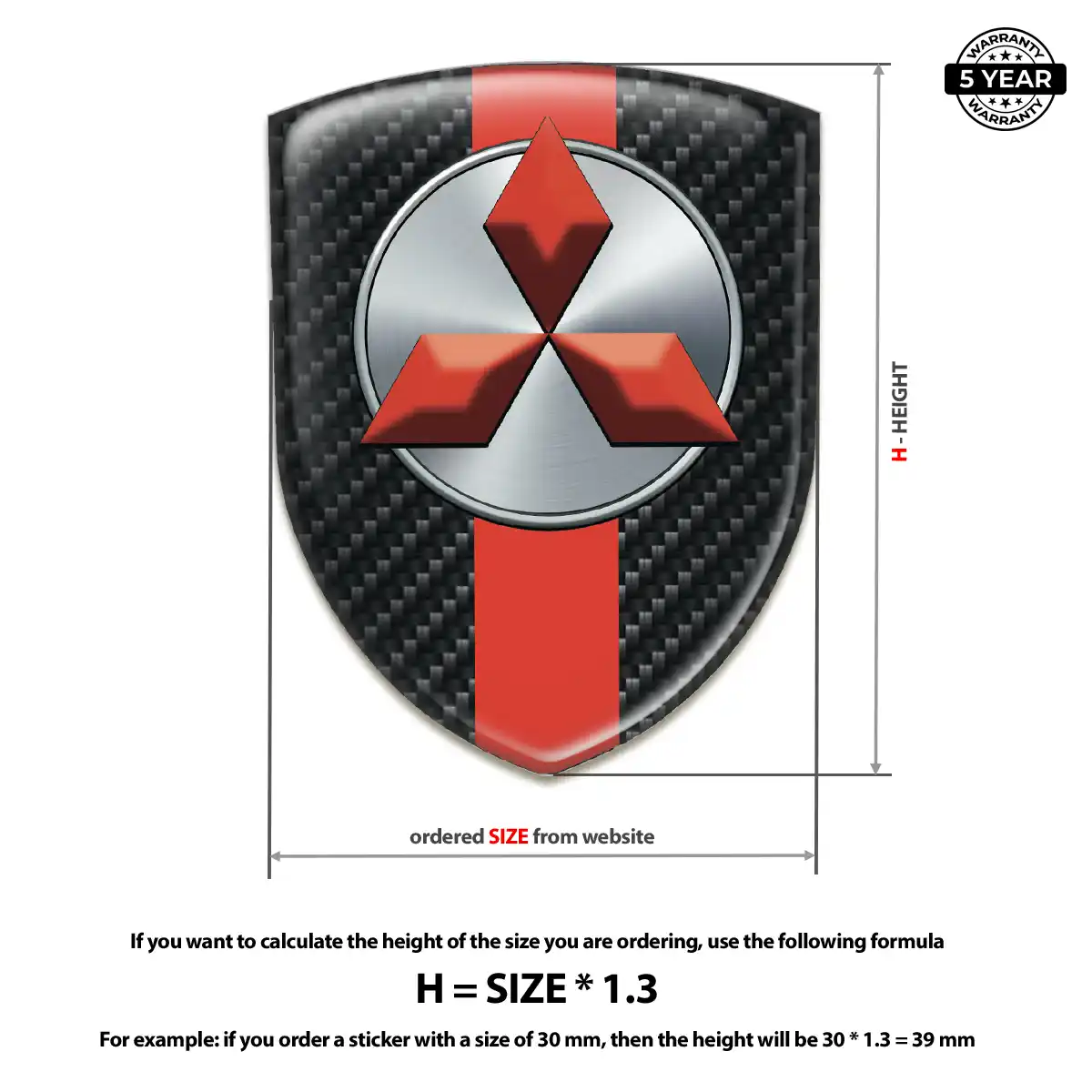 Mitsubishi Crest Emblem Elite Finish