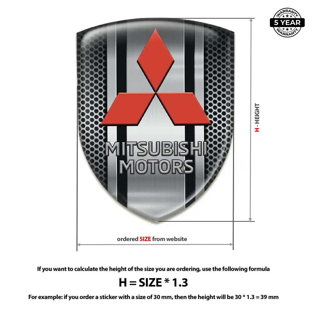 Mitsubishi Crest Logo Emblem Deluxe Edition
