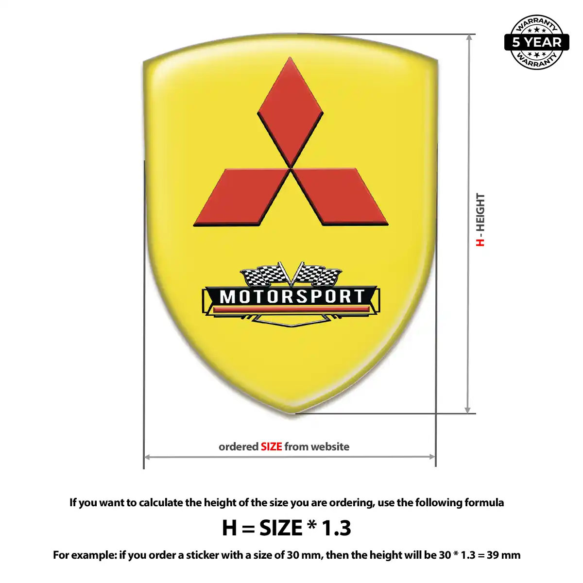 Mitsubishi Domed Badge Deluxe Edition