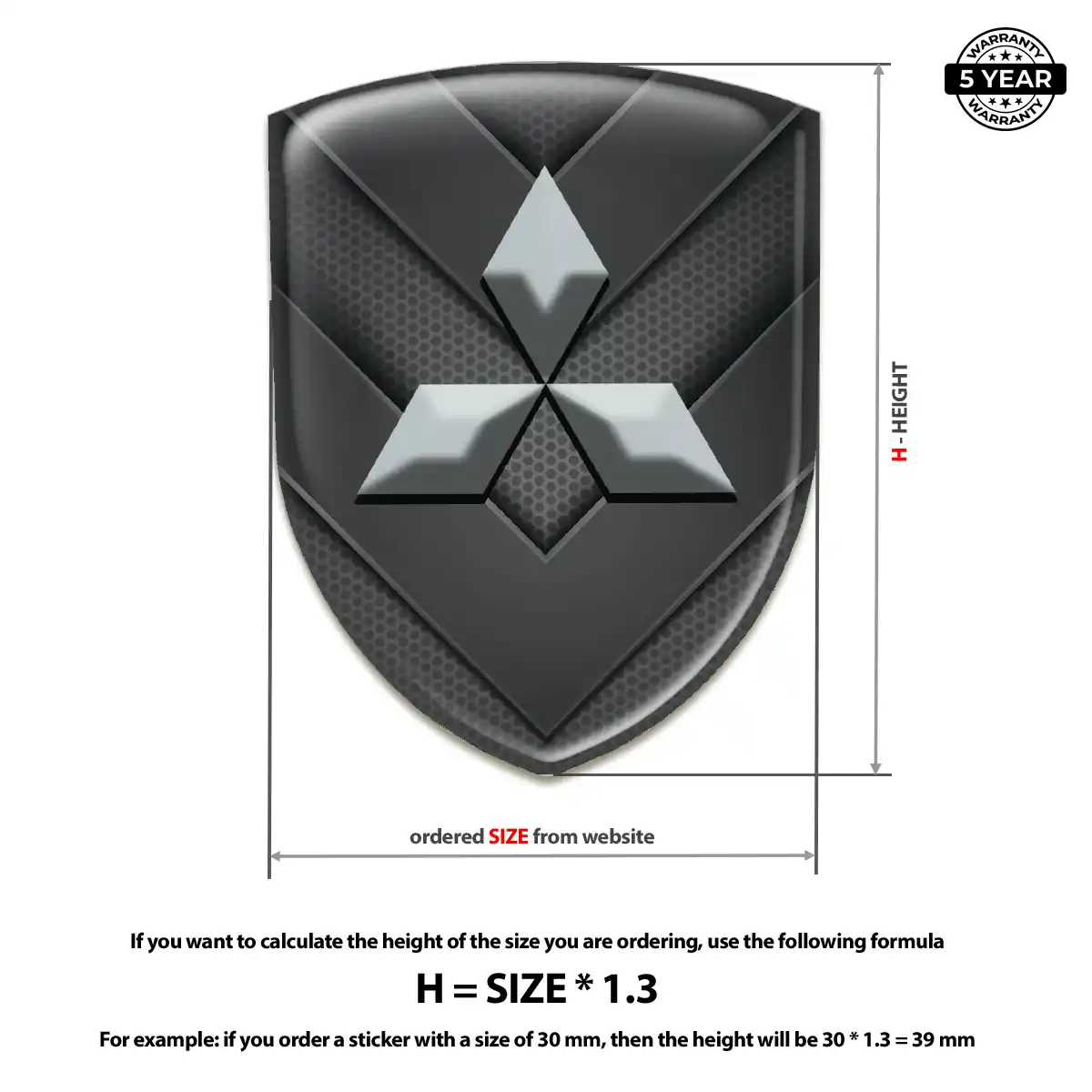 Mitsubishi Domed Badge Exclusive Series