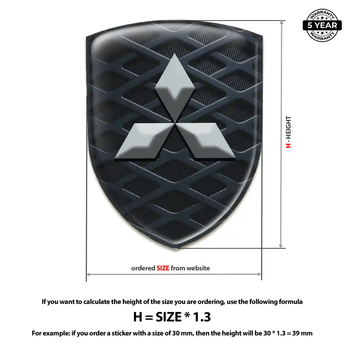 Mitsubishi Domed Badge Noble Edition