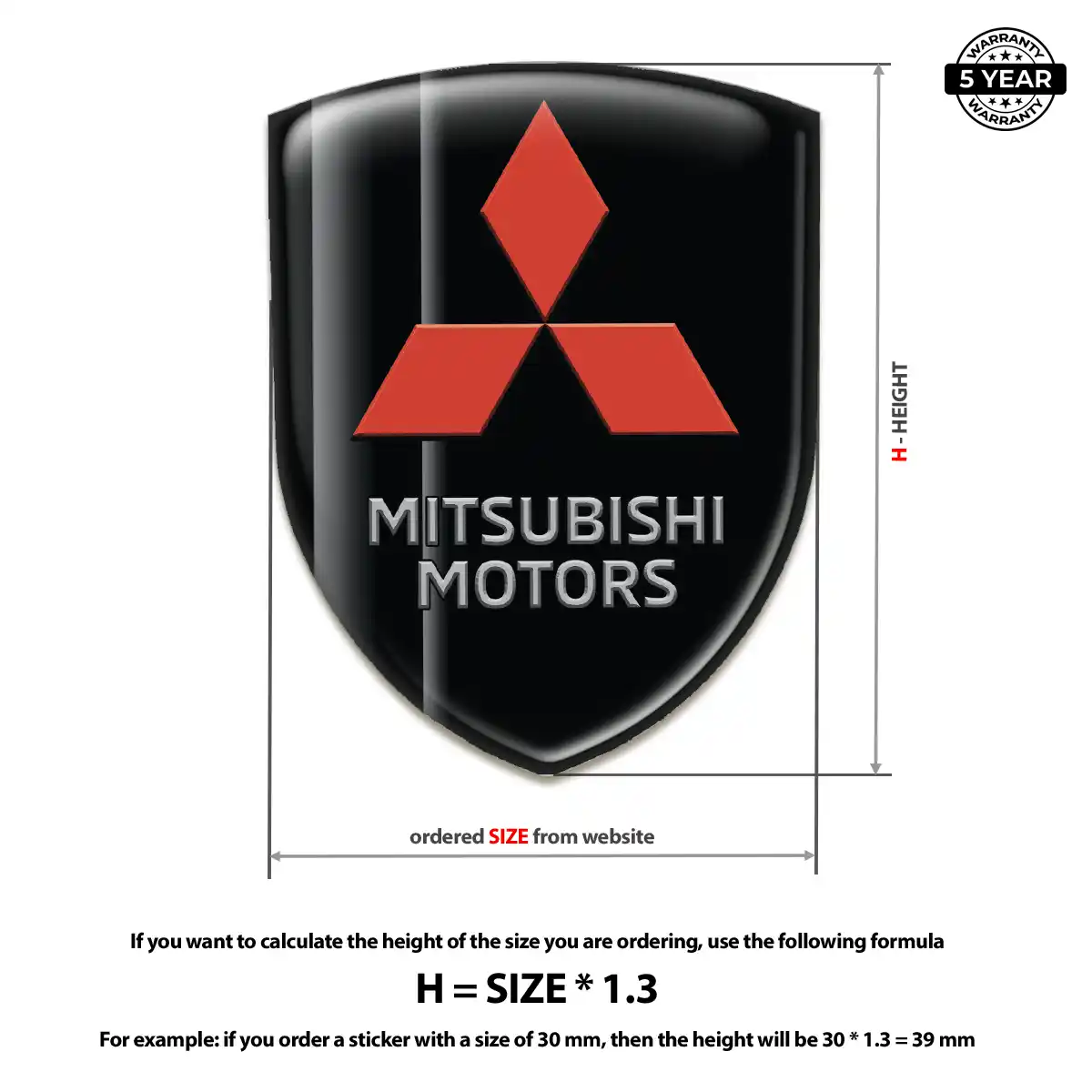Mitsubishi Domed Badge Opulent Line