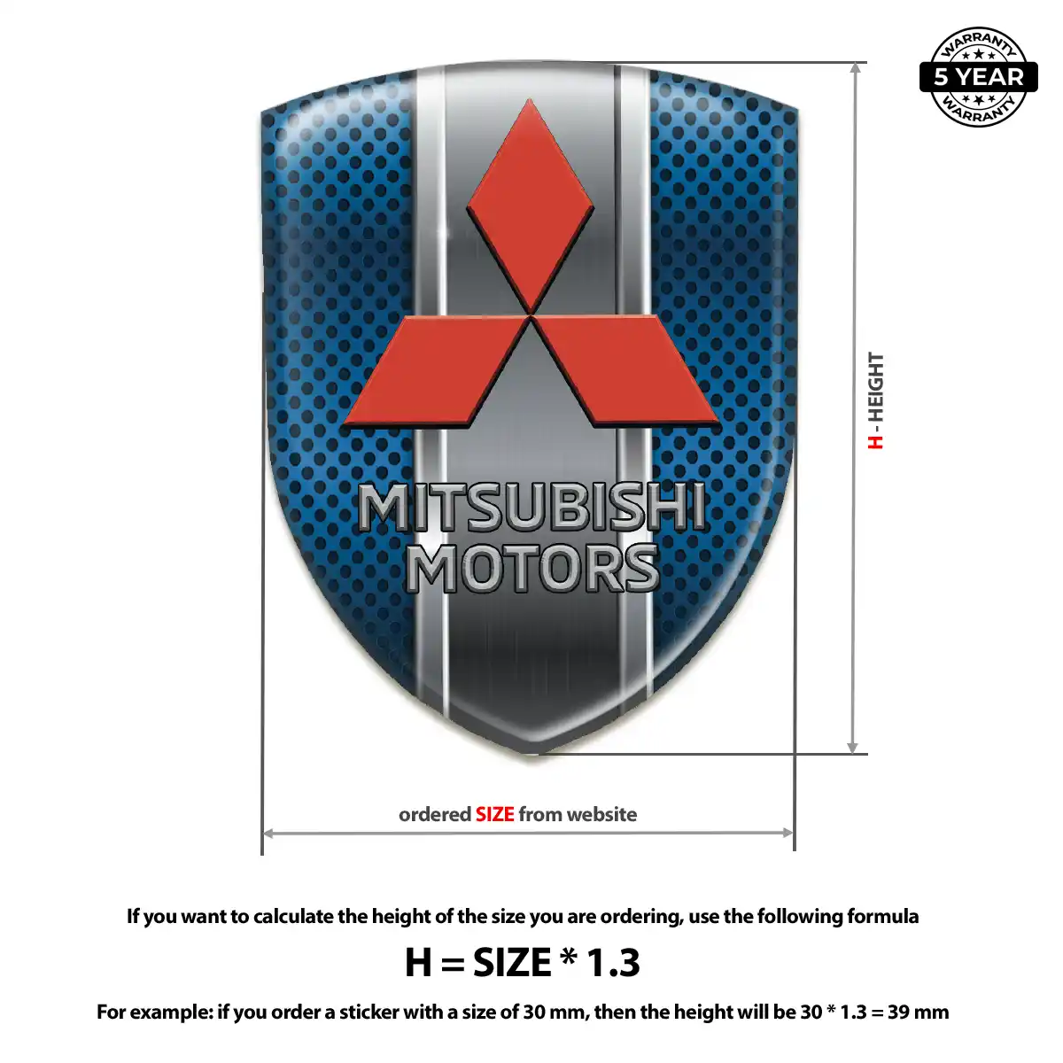 Mitsubishi Domed Badge Prestige Line