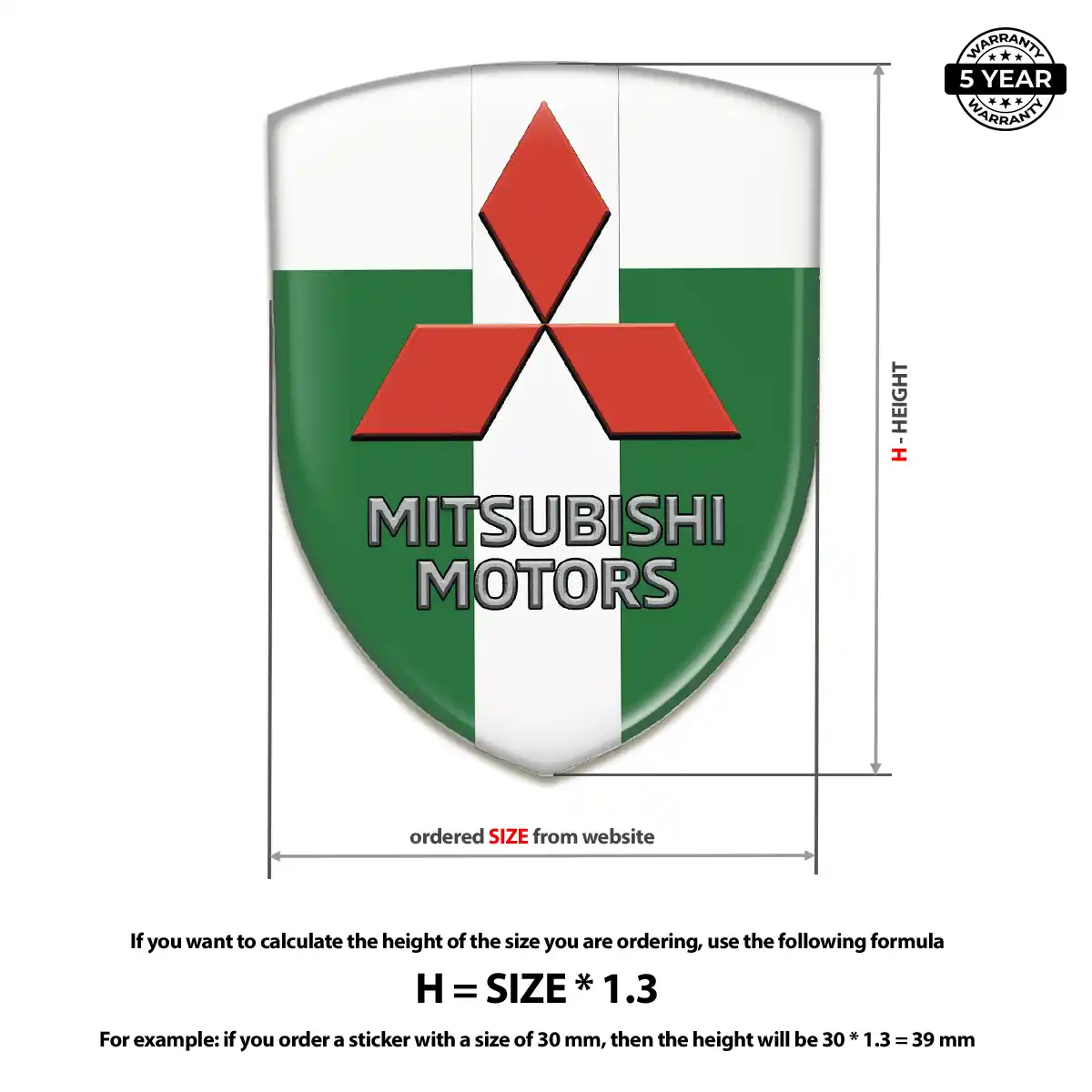 Mitsubishi Domed Badge Refined Design