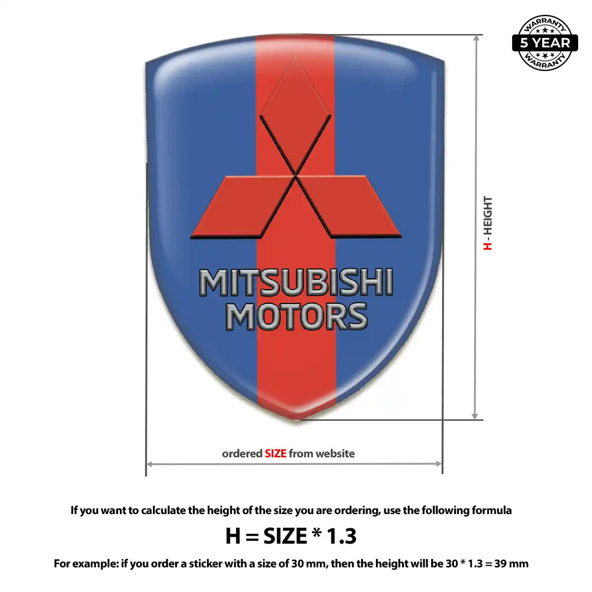 Mitsubishi Domed Badge Signature Grade