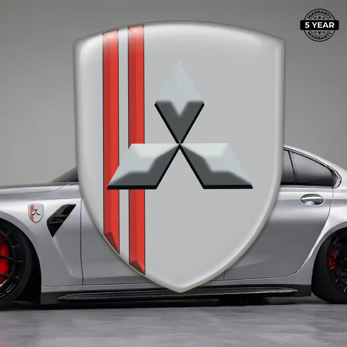 Mitsubishi Domed Car Sticker Elite Edition