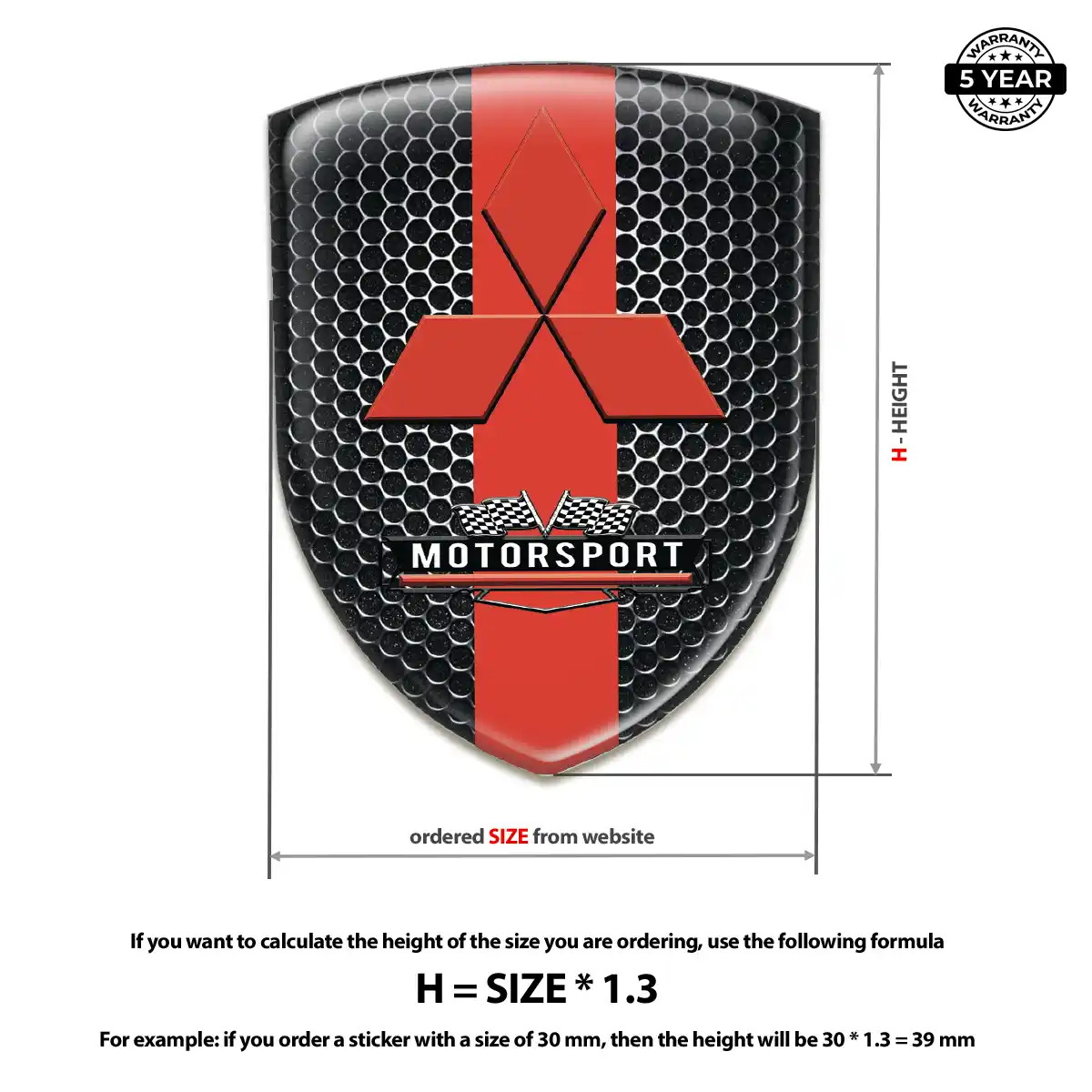 Mitsubishi Domed Car Sticker Noble Edition