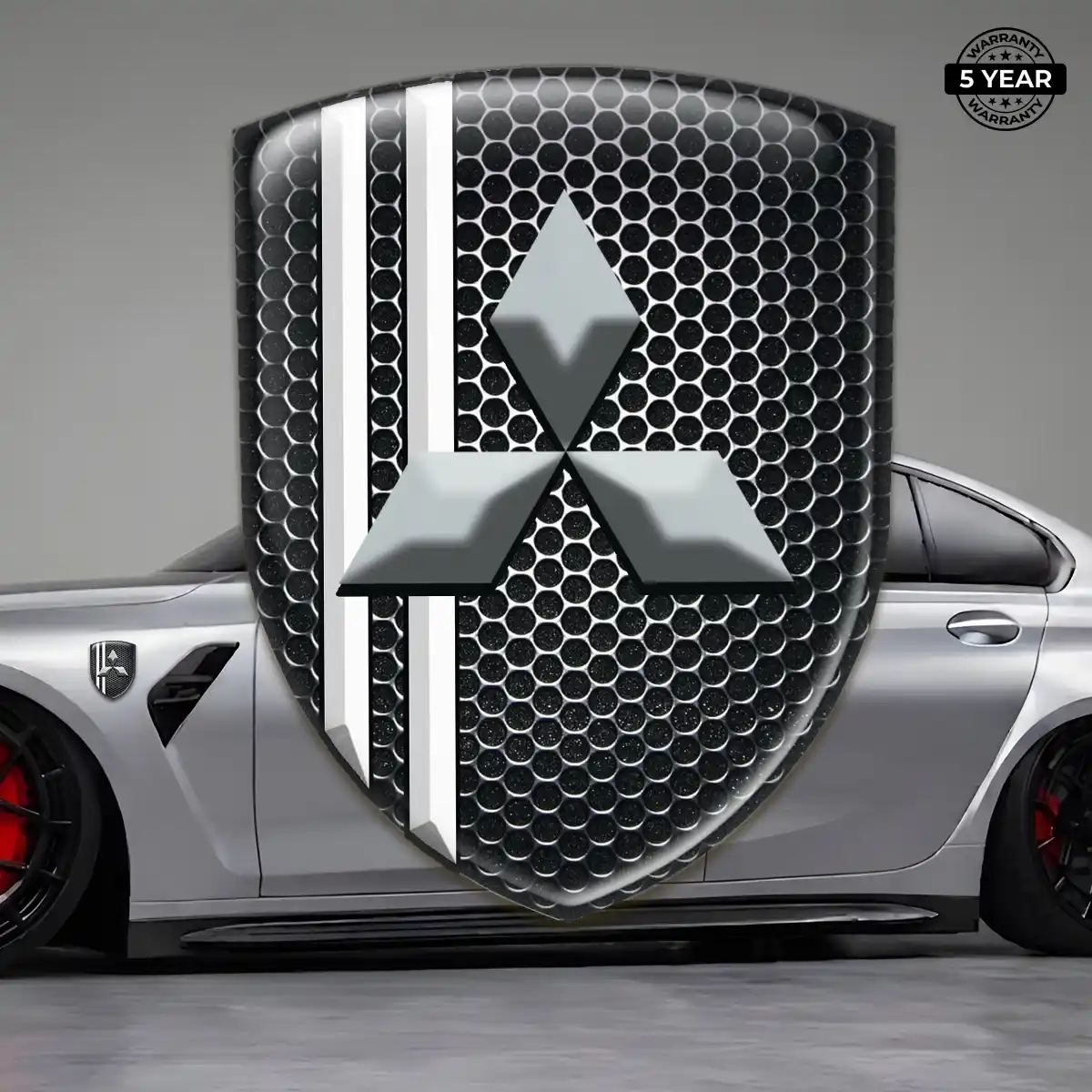 Mitsubishi Domed Car Sticker Prime Quality