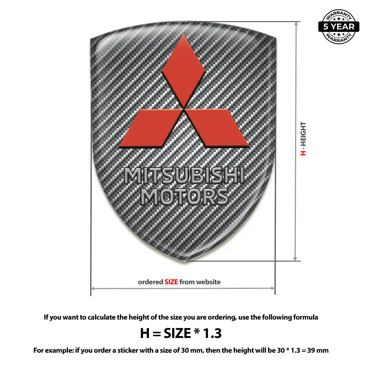 Mitsubishi Domed Decal Elite Edition