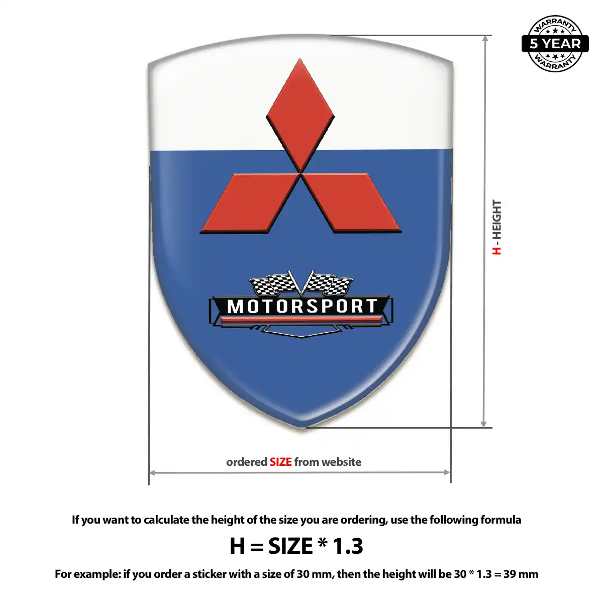 Mitsubishi Domed Decal Exclusive Series