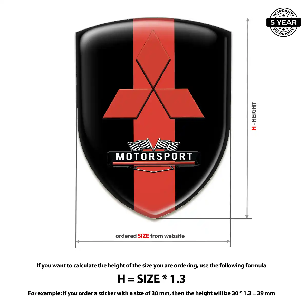 Mitsubishi Domed Decal Noble Edition