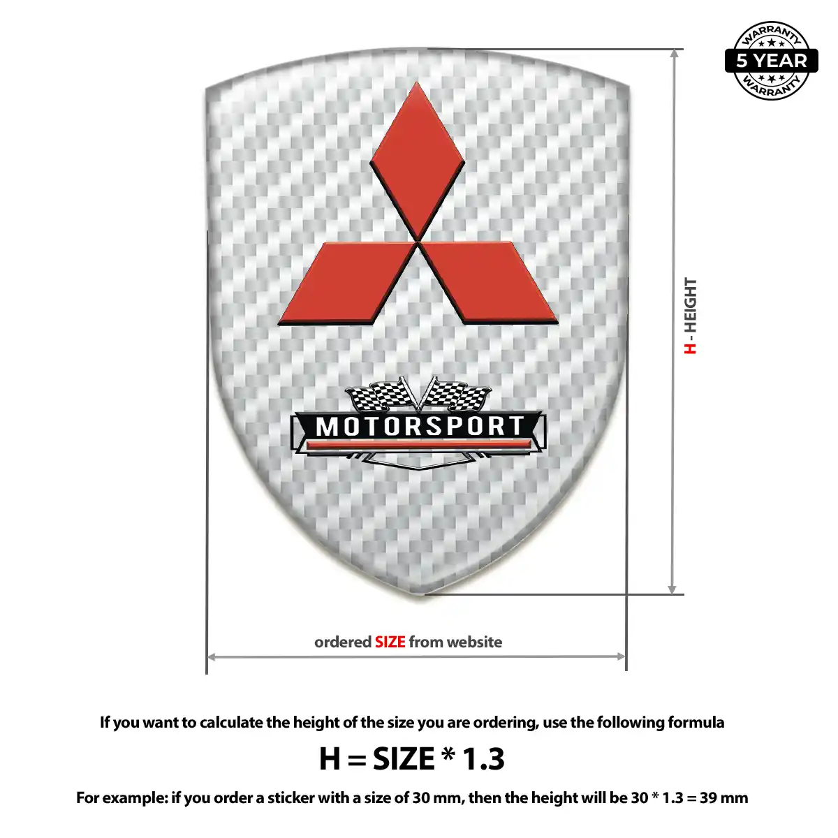 Mitsubishi Domed Decal Prestige Line