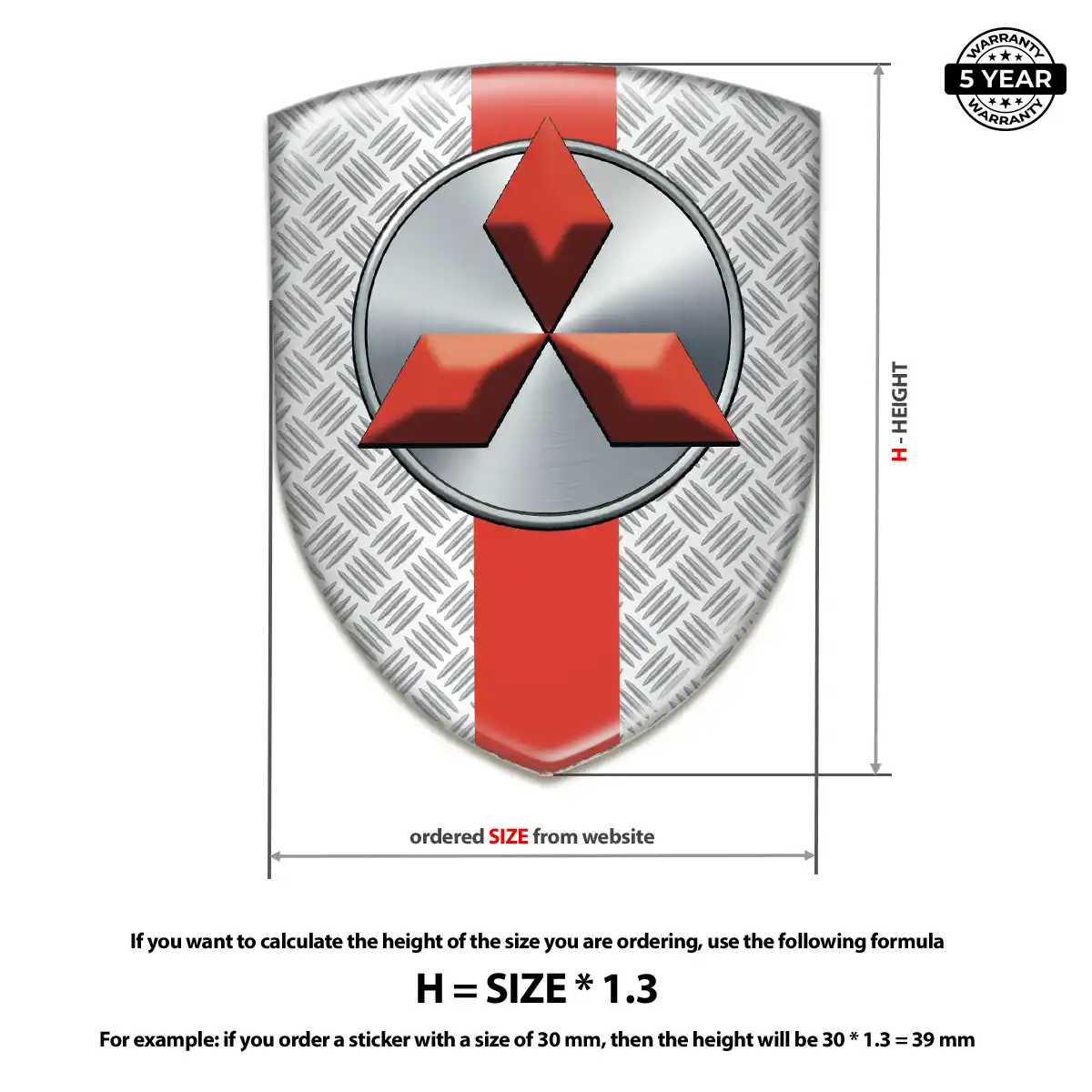 Mitsubishi Domed Decal Superior Craft