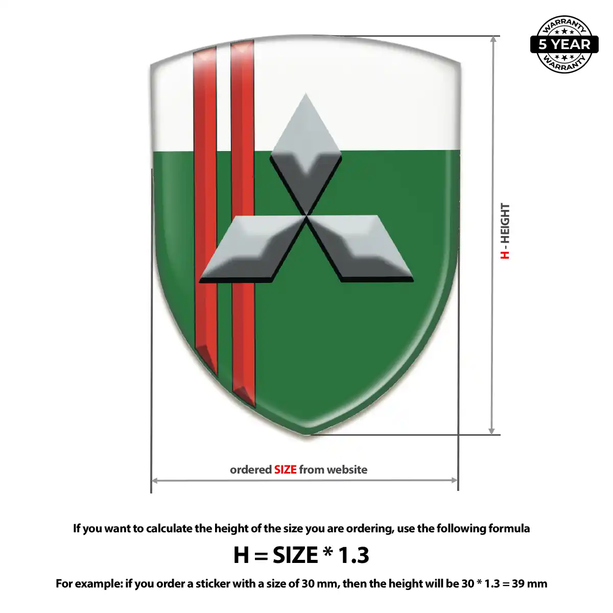 Mitsubishi Domed Emblem Deluxe Edition