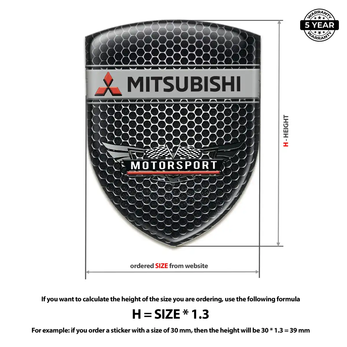 Mitsubishi Domed Emblem Prestige Line