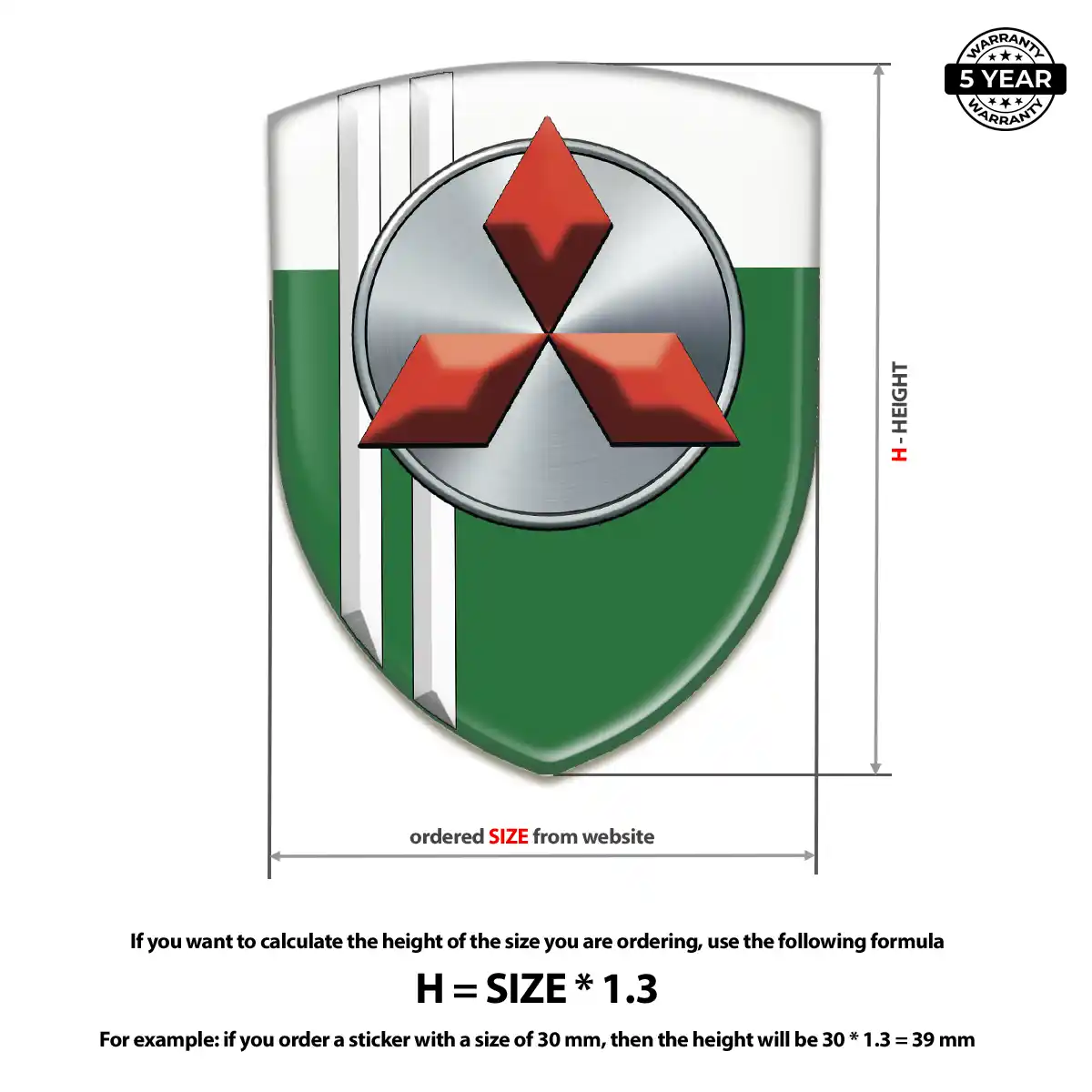 Mitsubishi Domed Logo Decal Exclusive Series