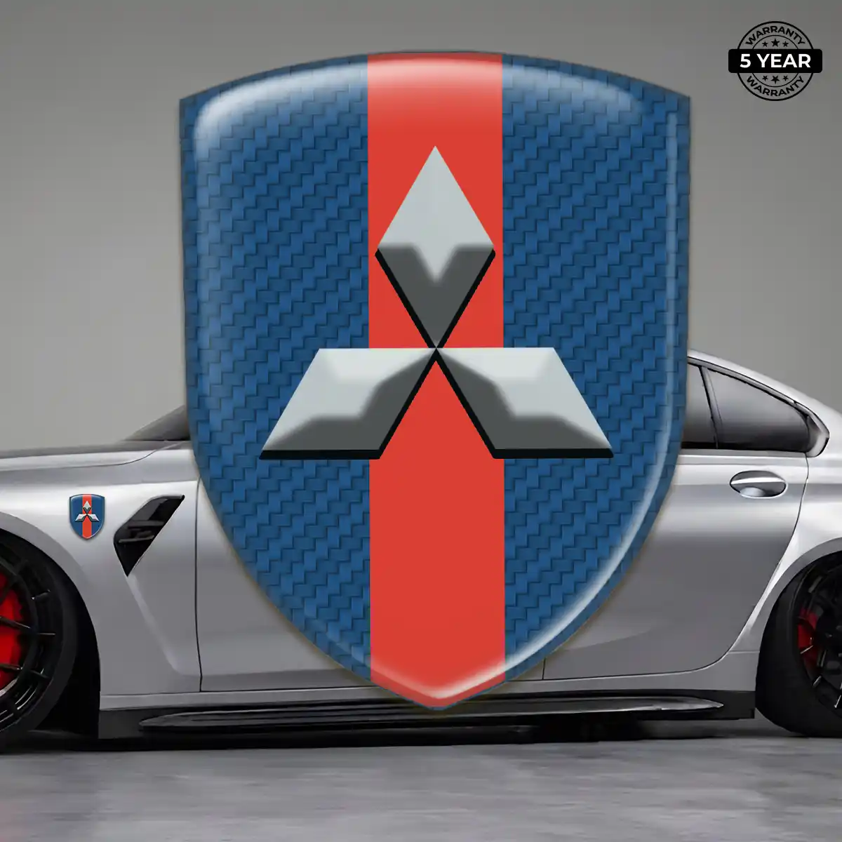 Mitsubishi Domed Logo Decal Sleek Style