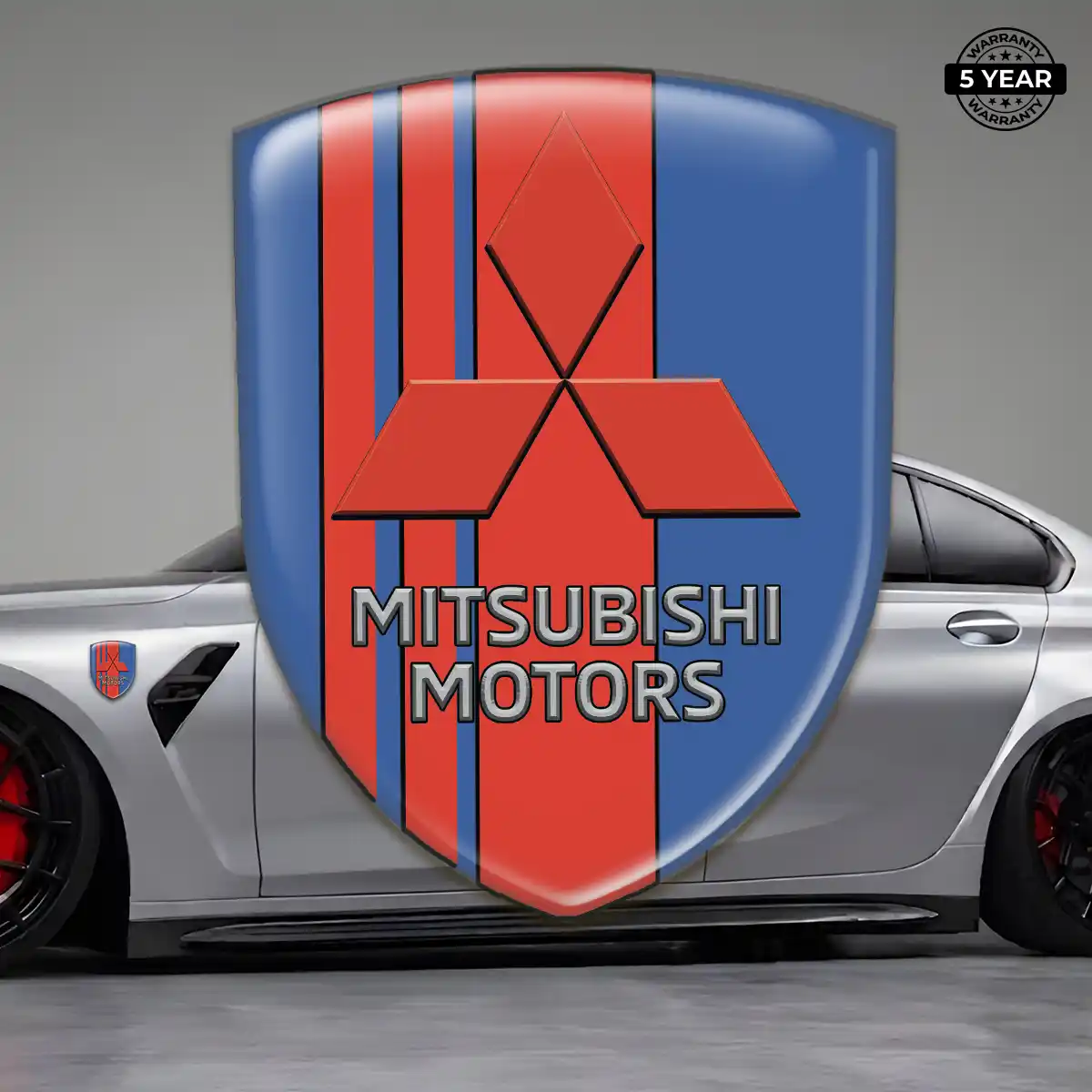 Mitsubishi Domed Logo Sticker Deluxe Edition