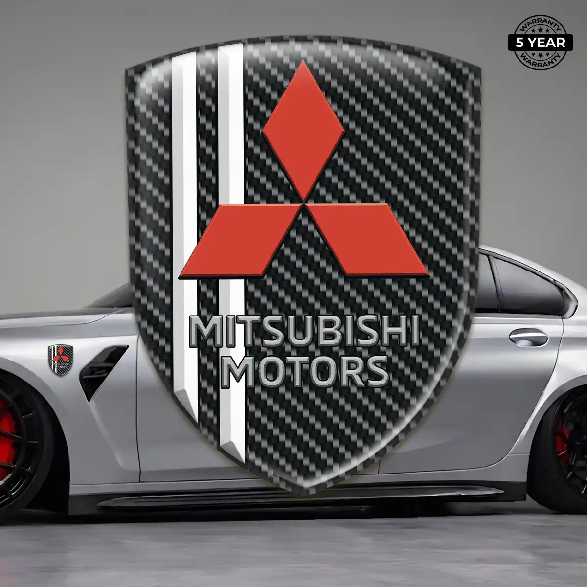 Mitsubishi Domed Logo Sticker Prime Quality