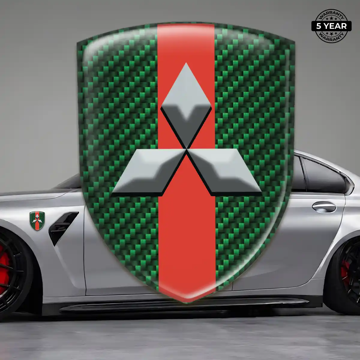Mitsubishi Domed Logo Sticker Signature Grade
