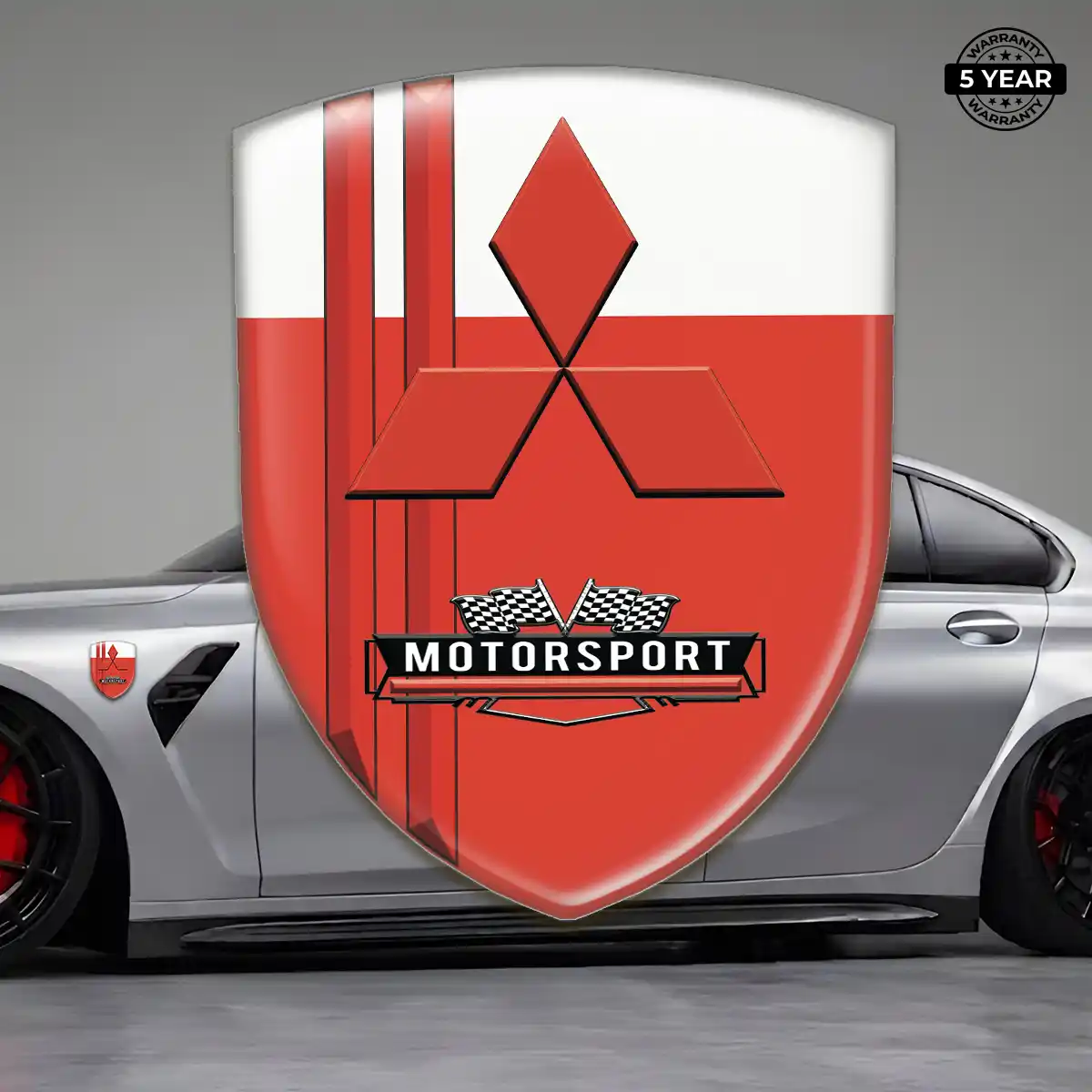 Mitsubishi Domed Logo Sticker Sleek Style