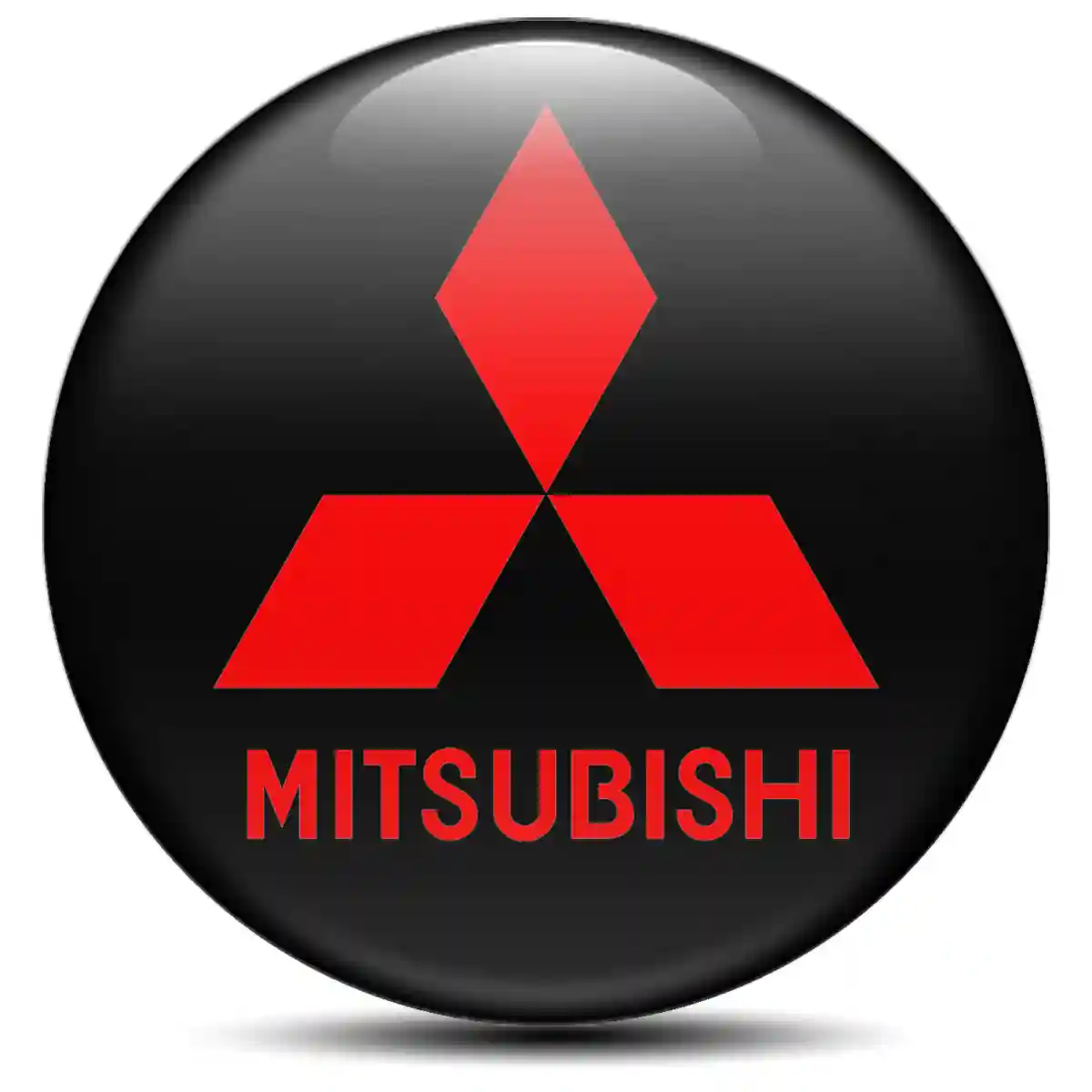 Mitsubishi Domed Sticker Sleek Style