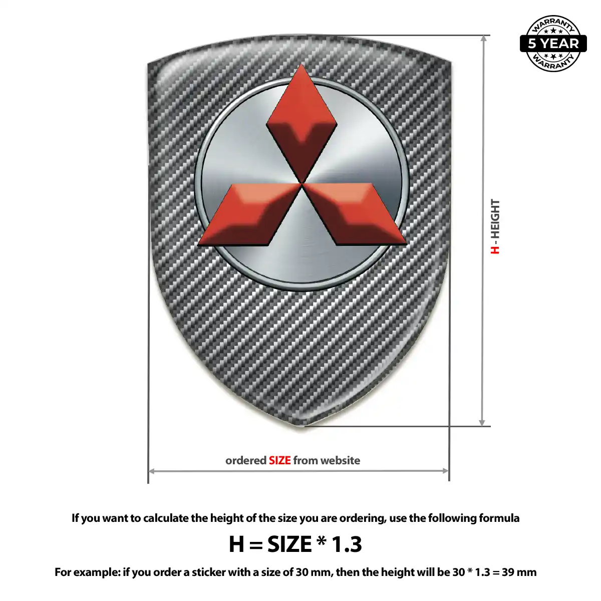 Mitsubishi Emblem Badge Elite Edition