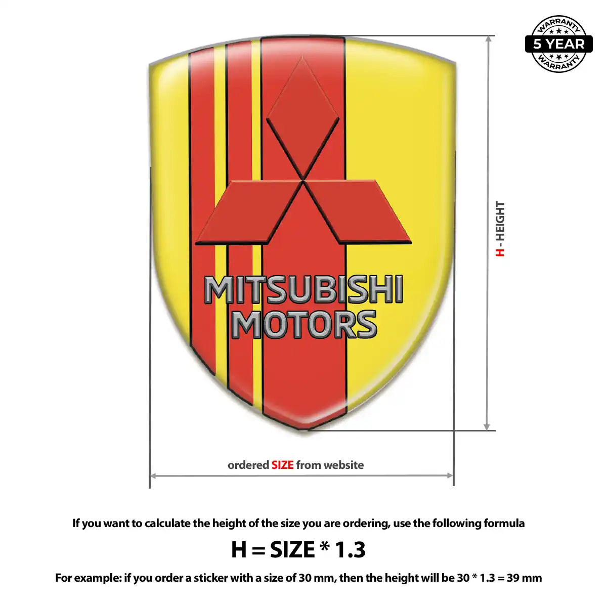Mitsubishi Emblem Badge Logo Deluxe Edition
