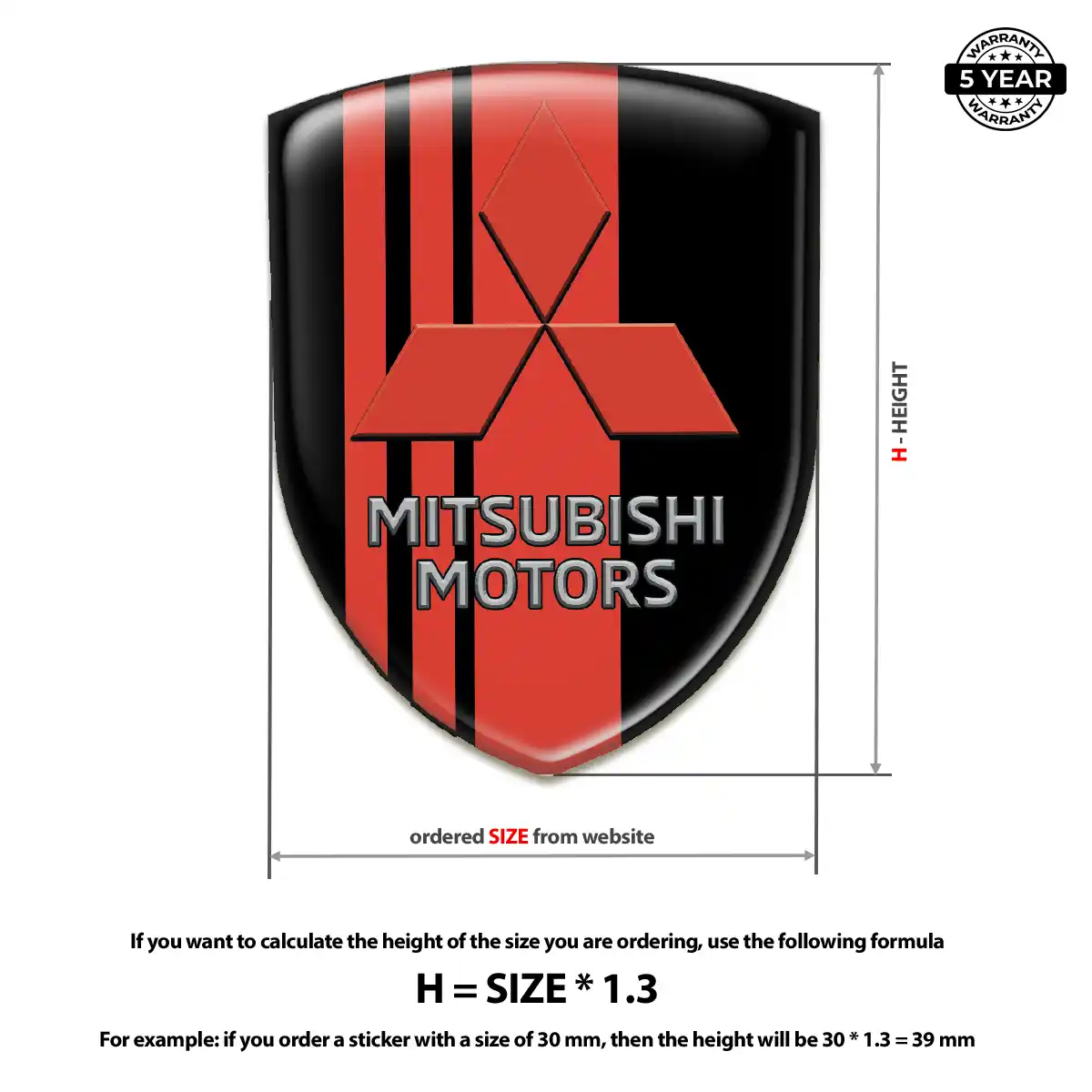 Mitsubishi Emblem Badge Logo Elite Edition