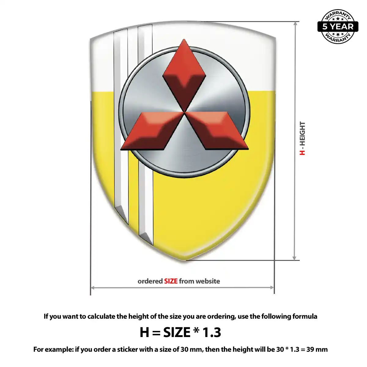 Mitsubishi Emblem Badge Logo Noble Edition